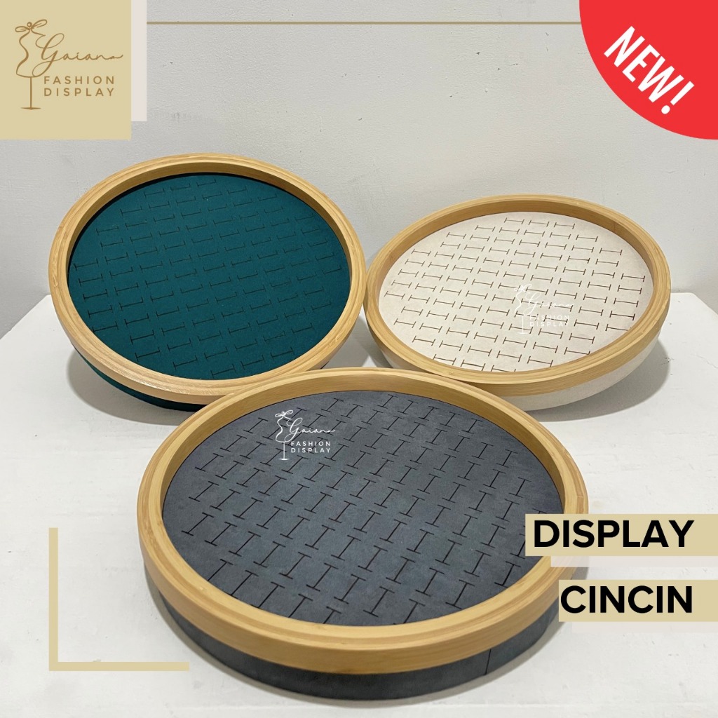 Jual Display Bulat Premium Tempat Perhiasan Nampan Cincin Koleksi ...