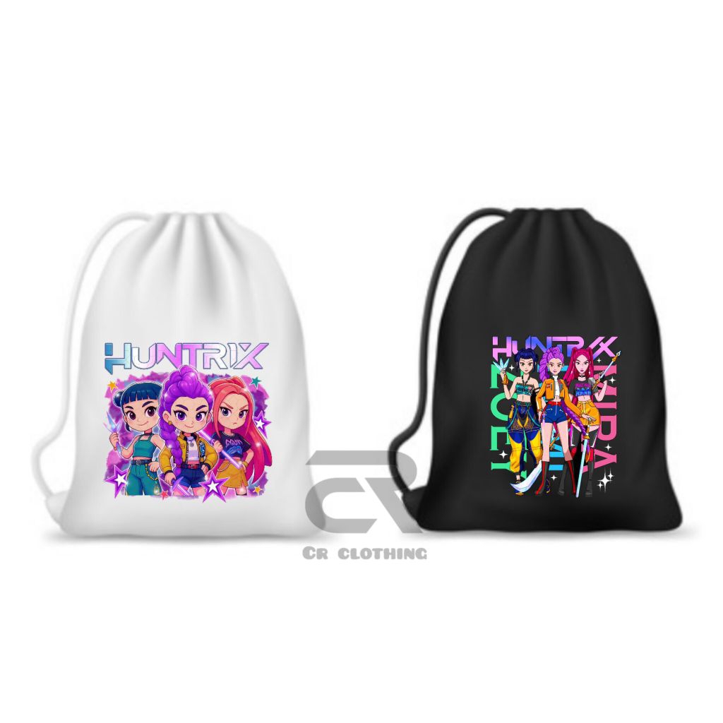 Jual Huntrix Kpop Demon Hunters Free Nama Tas Serut String Bag Anak ...