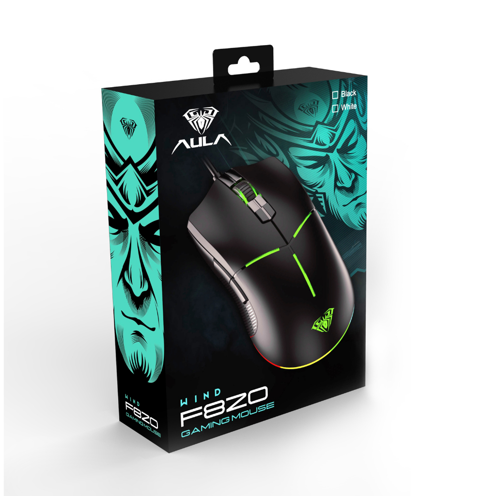 Jual Mouse Gaming Aula Wind F820 Black White Mouse Laptop PC | Shopee ...