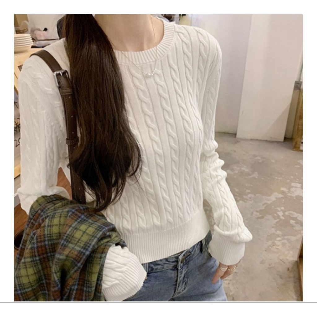 Jual CABLE Bianca sweater rajut knit wear wanita Olop sweater rajut ...