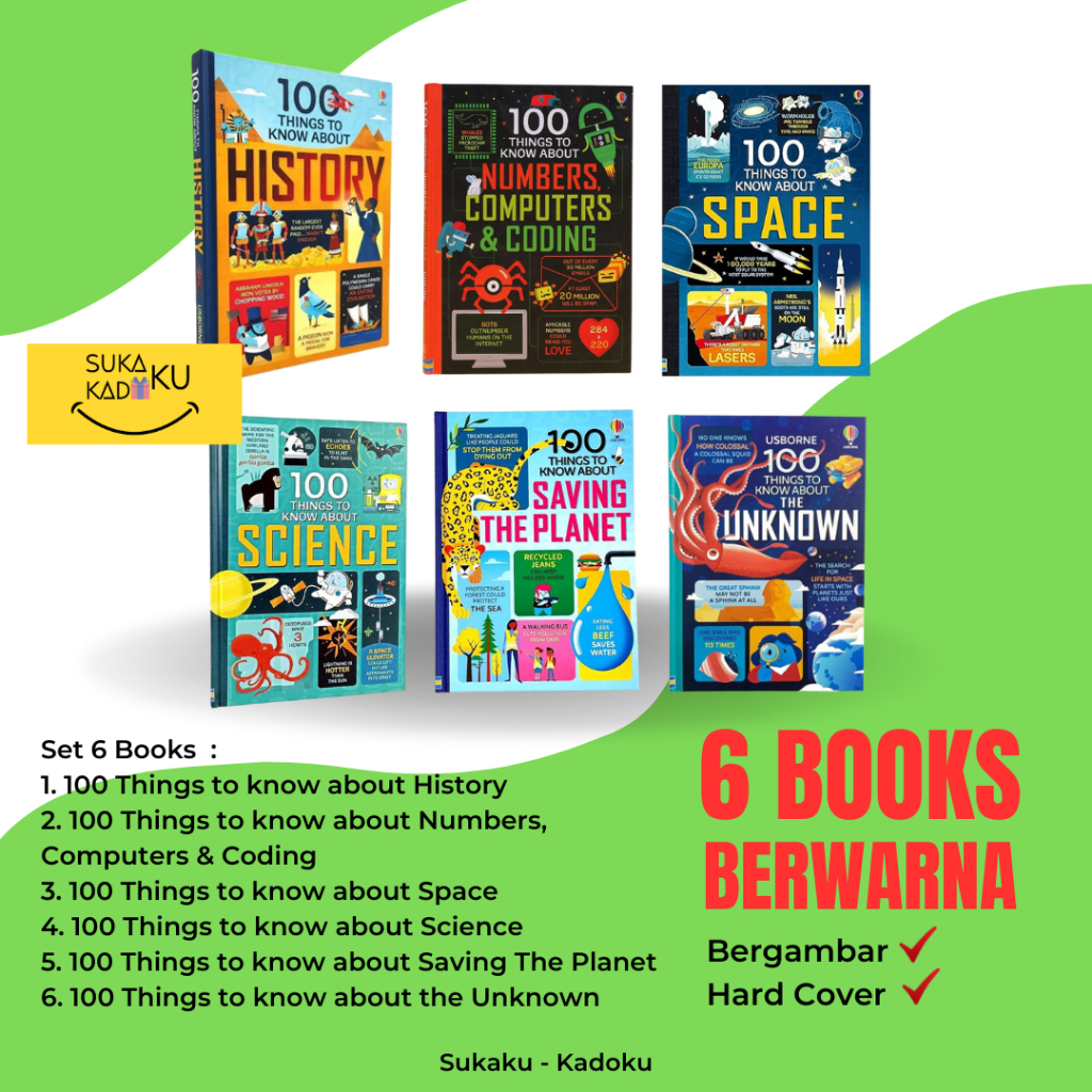 Jual USBORNE 100 Things to Know About Book Set Buku Edukasi Anak