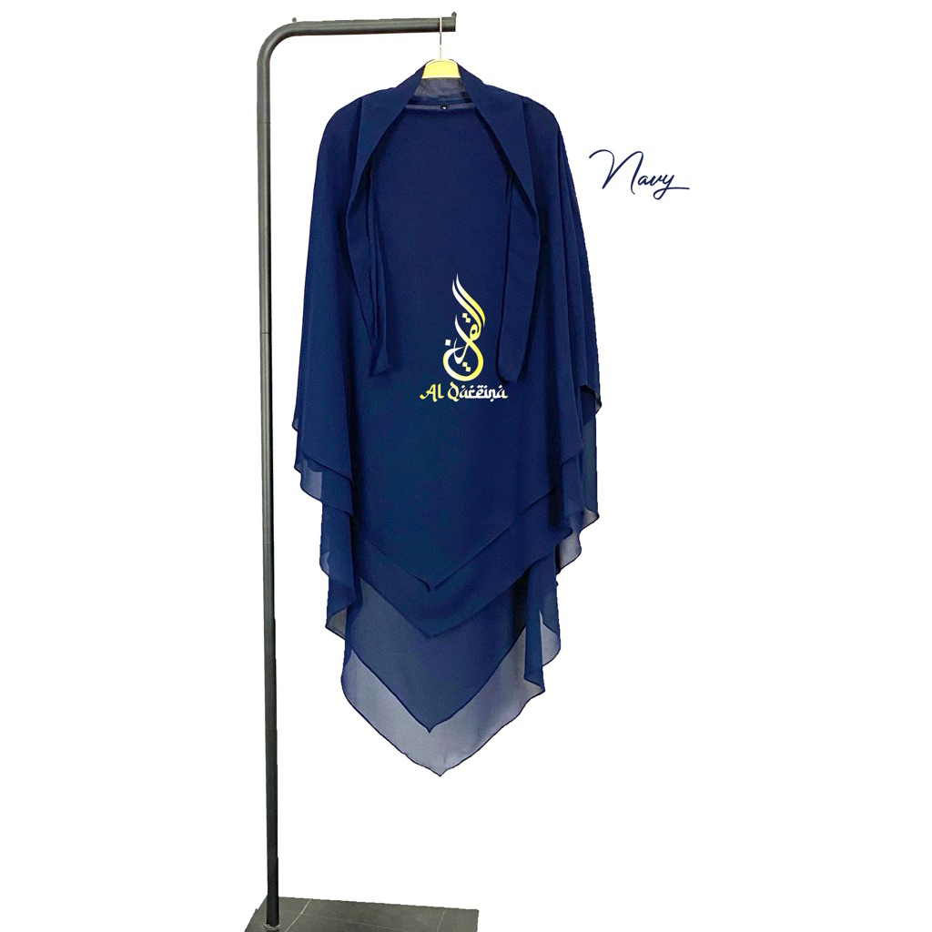 French Khimar Ceruty Babydoll 2 Layer Premium Seirious Free Cadar Tali Jilbab Khimar Bergo