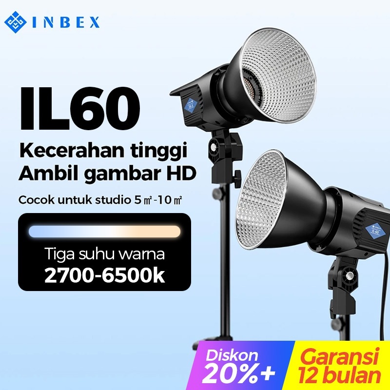 Jual INBEX IL60 Lighting Studio 60W Kecerahan Tinggi Kontent Kreator ...