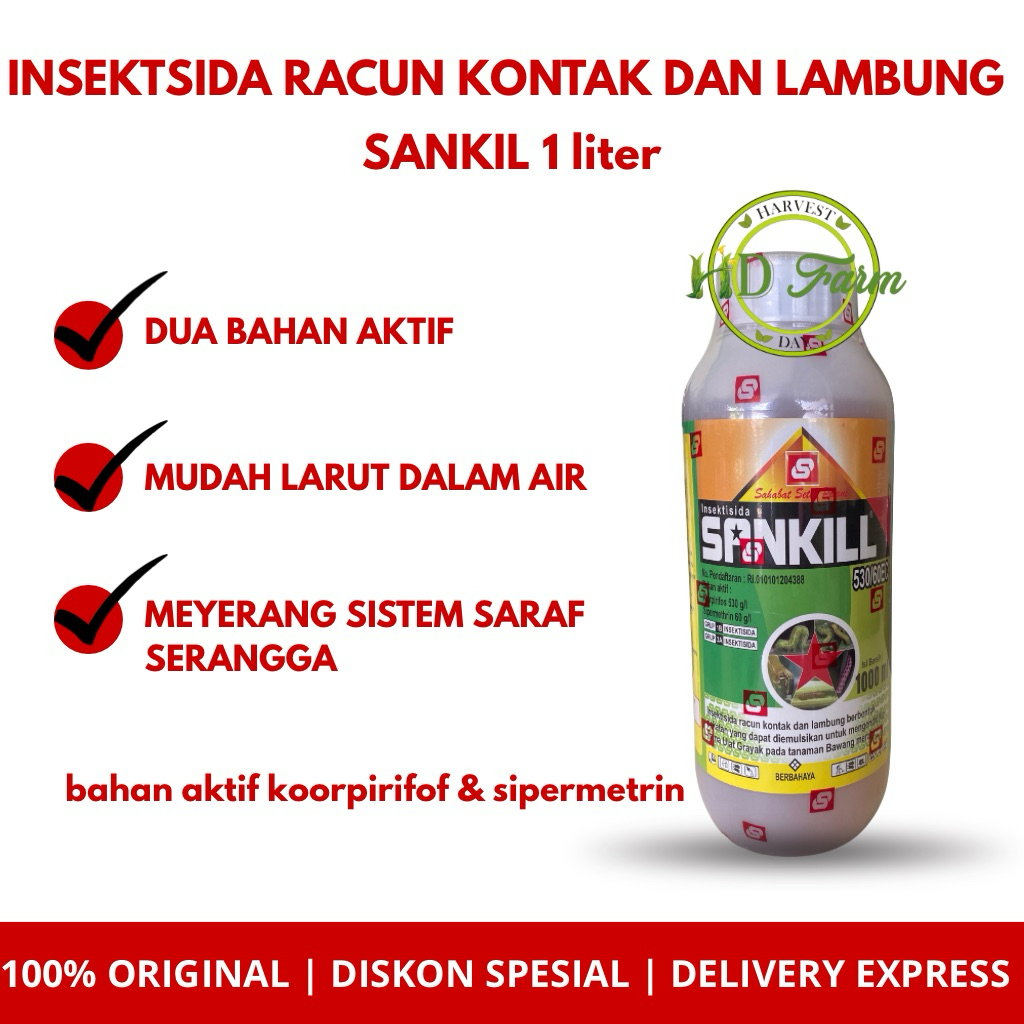 Jual [ORIGINAL] Insektisida Sankil 1000 ml / 1 Liter – Obat Ulat ...