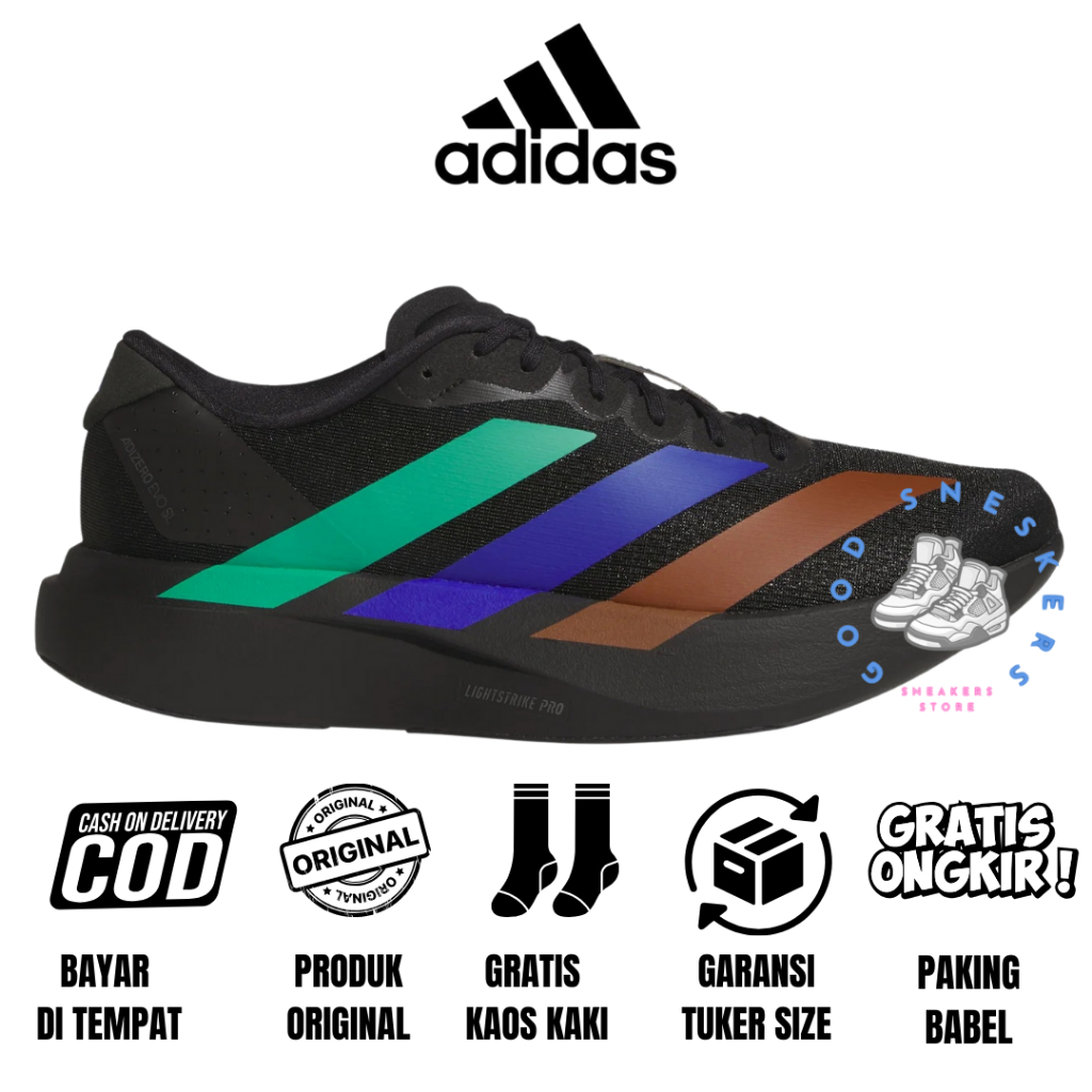 Jual Sepatu Lari Pria Adidas Human Race Adizero Evo Sl Earth Black Core ...