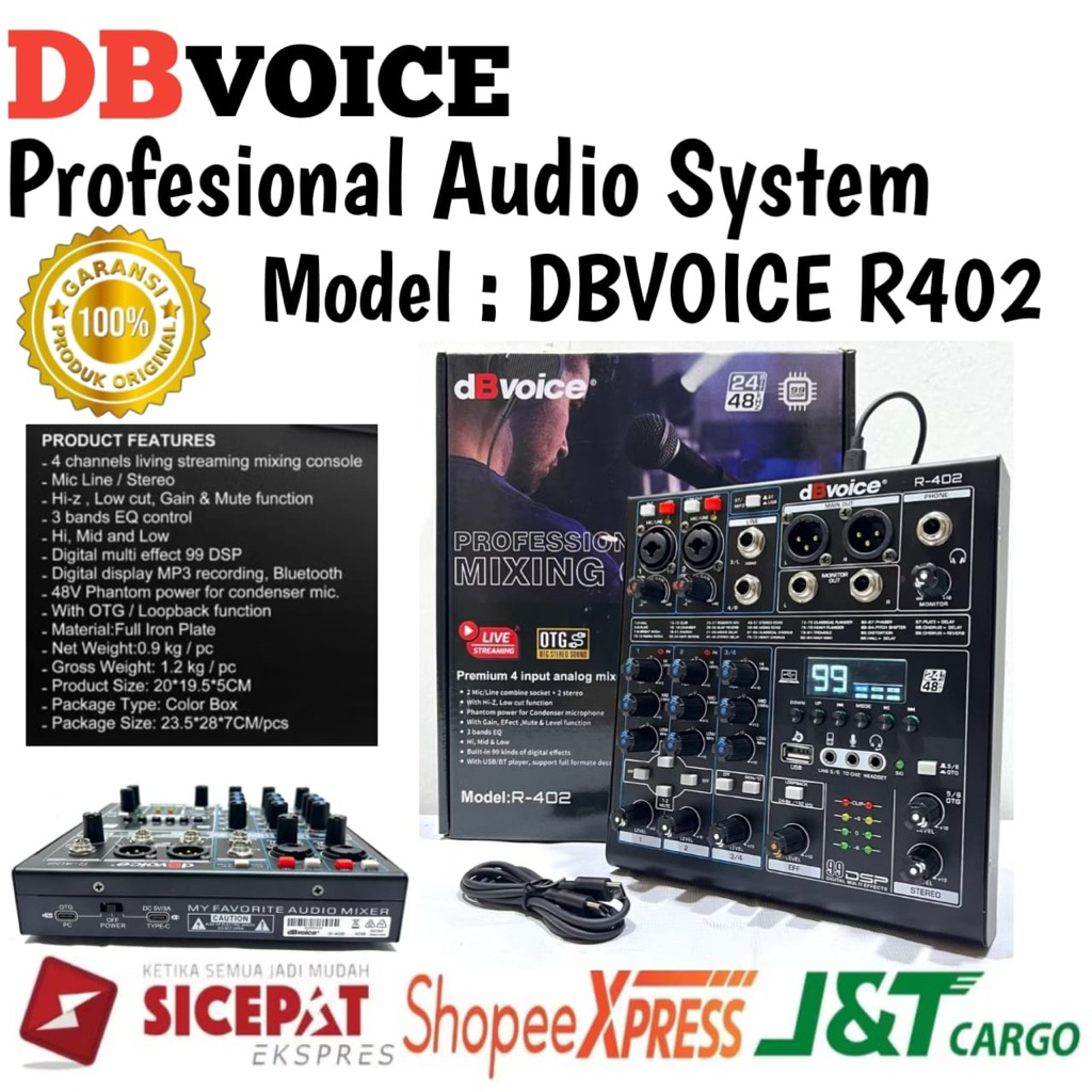 Jual Mixer dBvoice R402 Original Mixer dbvoice 4 Channel | Shopee Indonesia