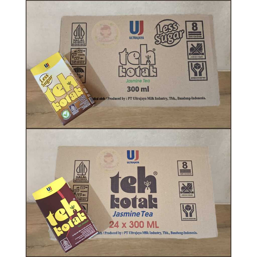 Jual Teh kotak Ultra jaya 300 ml jasmin tea original dan less sugar isi ...