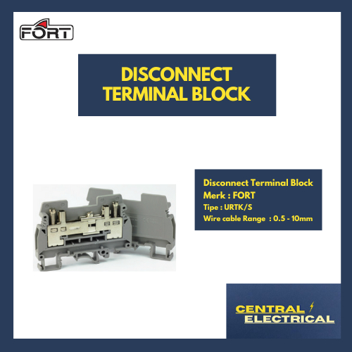 Jual FORT Disconnect Terminal Block, 0.5-10mm merk Fort tipe URTK/S ...