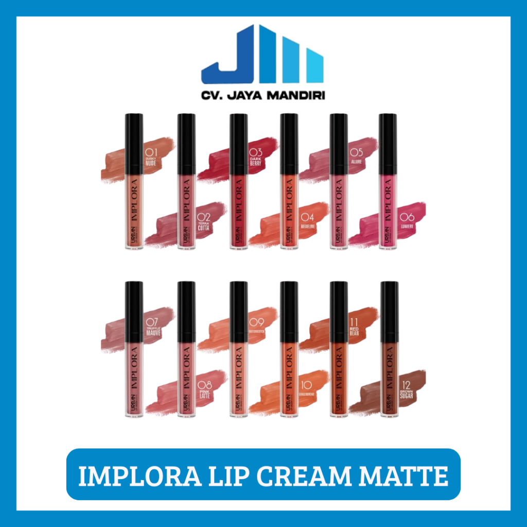 IMPLORA Urban Lip Cream Mate Velvet (lipcream lipstik lipstick)
