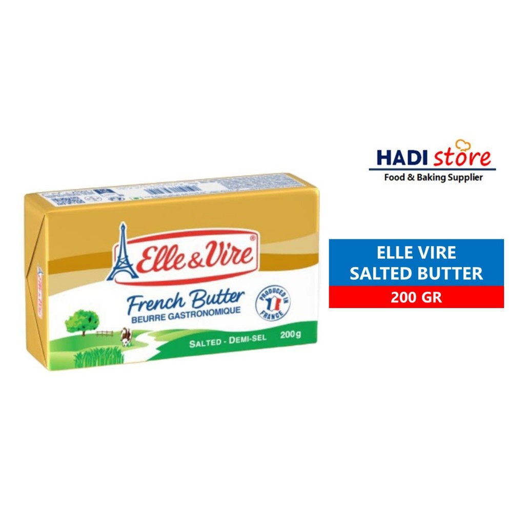 Jual ELLE VIRE BUTTER SALTED ASIN - 200 GR | Shopee Indonesia