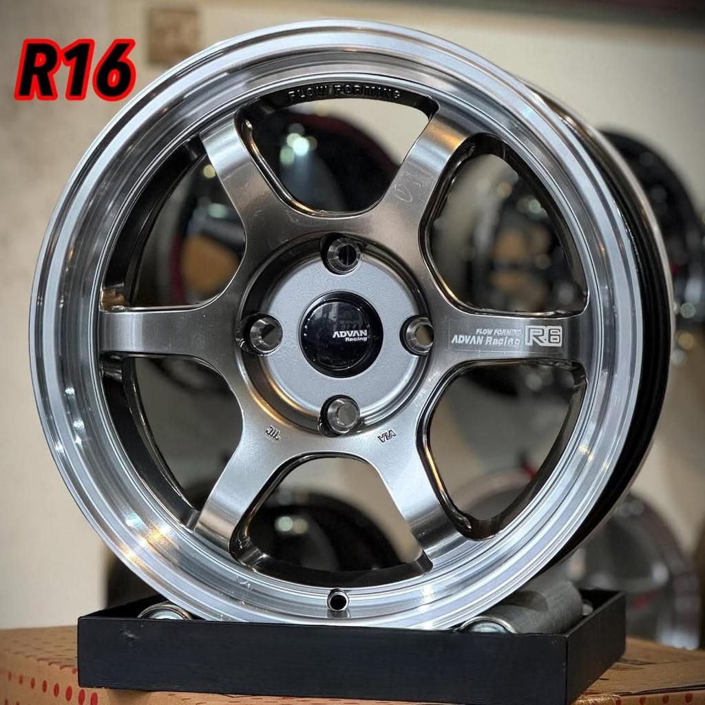 Jual velg racing r16 lebar 7 ADVAN R6 FLOW FORMING PCD 4X114,3 velg ...