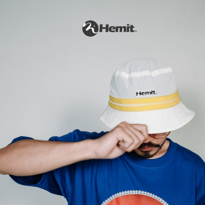 Jual Hemit x Jack And Jhon “Cinnamon” - Crinkle Bucket Hat Broken White ...