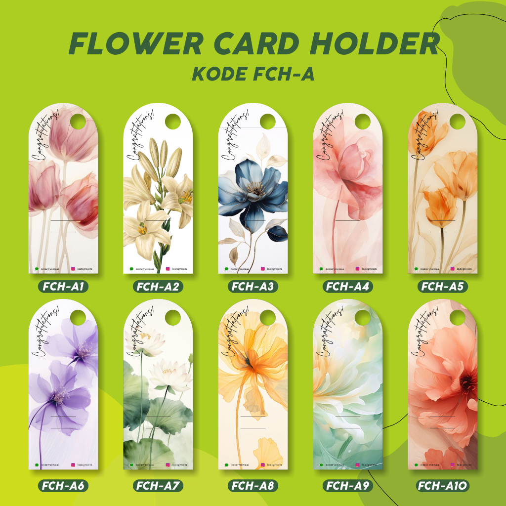 Jual FLOWER CARD HOLDER UKURAN 27 CM X 11 CM / KARTU GANTUNGAN BUNGA ...