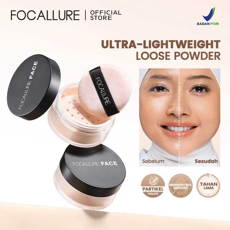 Jual FOCALLURE Super Fine Loose Powder 3 Colours Bedak Tabur | Shopee ...