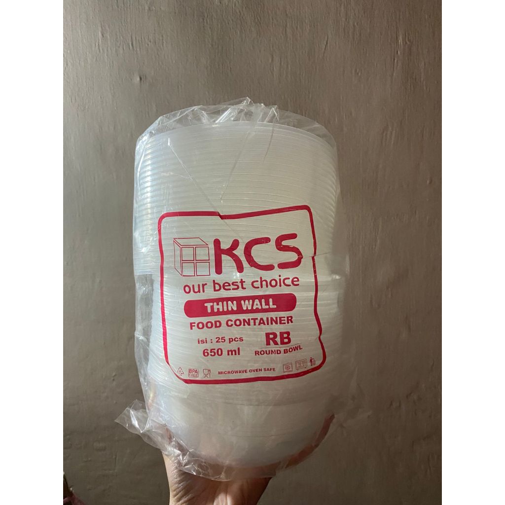 Jual THINWALL KCS ROUNDBOWL MANGKOK 650ML, FOOD GRADE, FOOD CONTAINER ...