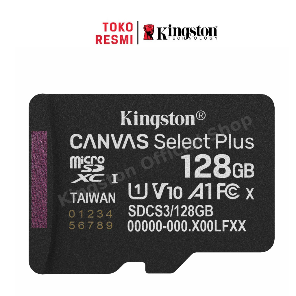 Kingston Canvas Select Plus Class 10 microSD Card 128GB (SDCS3/128GBSP) - Kecepatan 150Mb/Dtk (2)