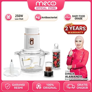 Mecoo Most Aesthetic 5 in 1 Chopper Antibacterial Odorless 250 Low Watt BPA Free white
