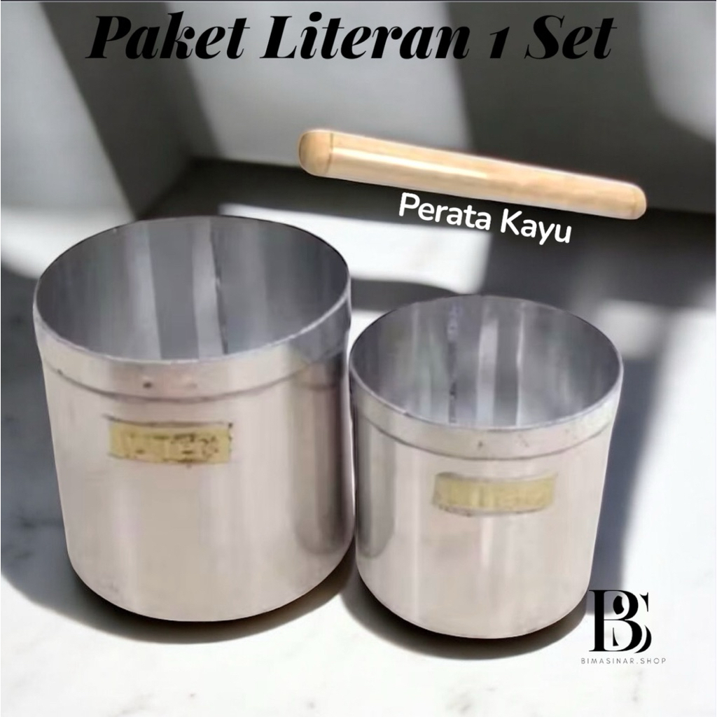 Jual Literan Beras Takaran Beras Ukuran Beras 1 set isi 2 (1/2 dan 1 ...