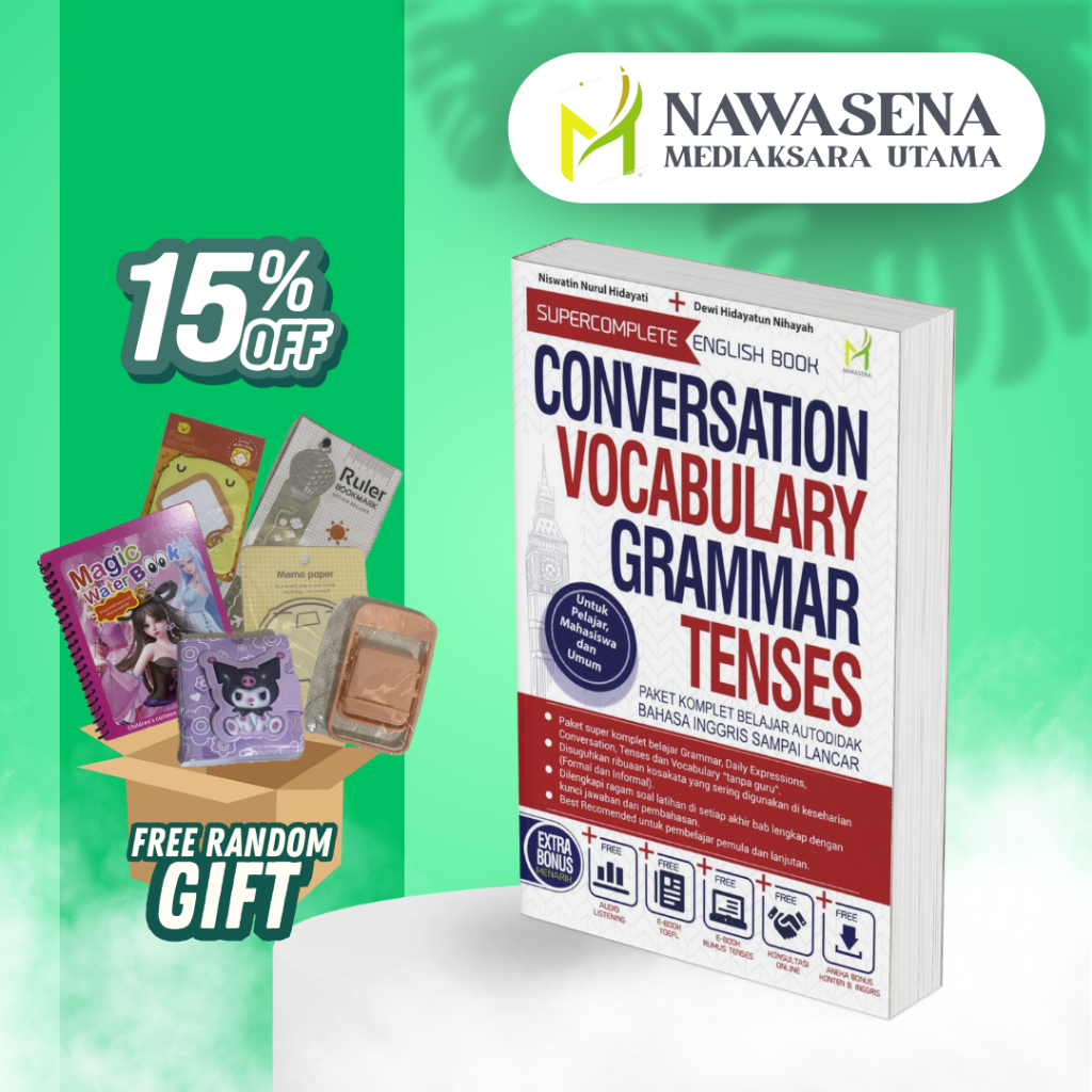 Jual SUPER COMPLETE ENGLISH BOOK CONVERSATION VOCABULARY GRAMMAR ...