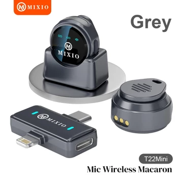 MIXIO T21 Magnetic Mic Wireless 2 In 1 Super Mini Clip On Microphone Mikrofon Lavalier HP Plug