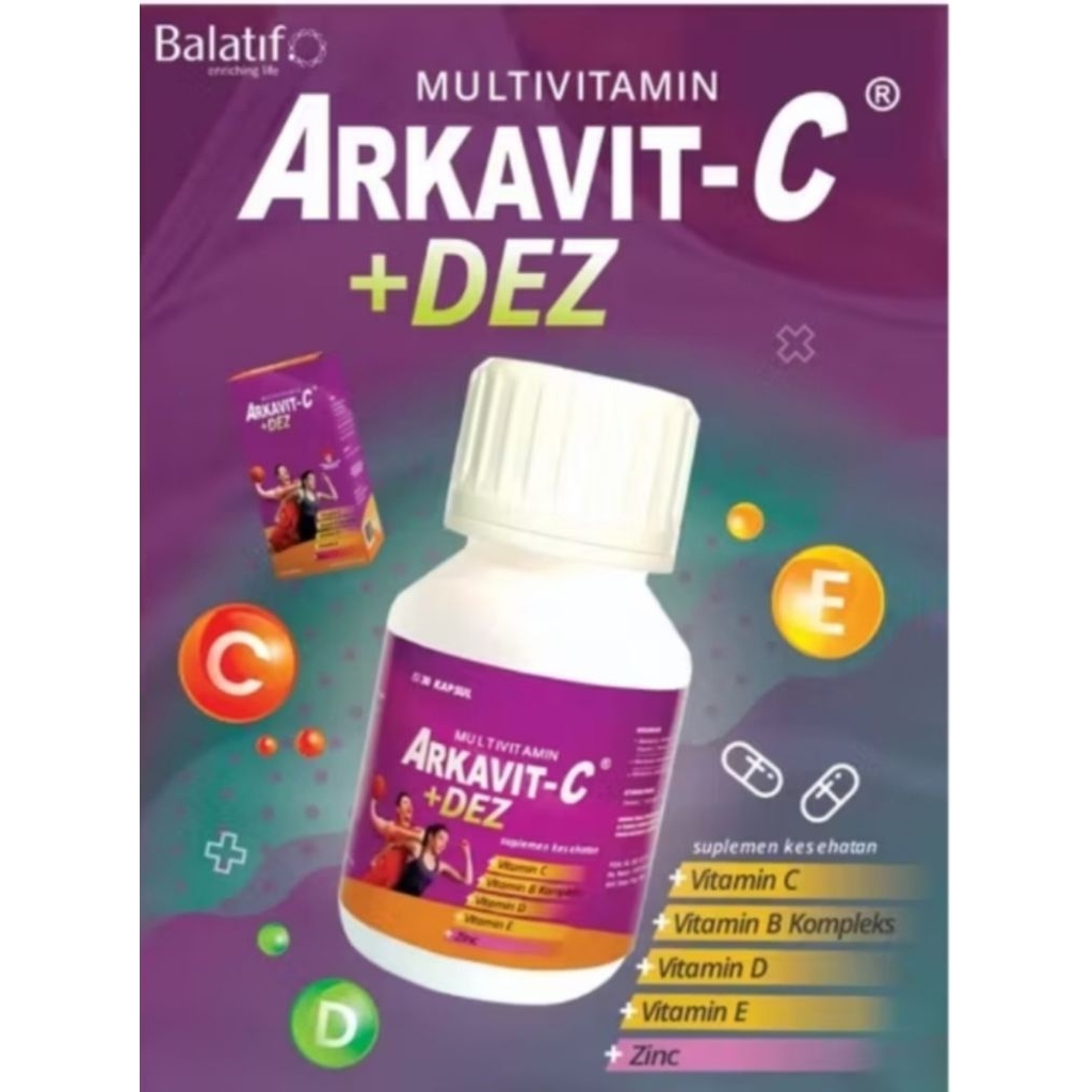 Jual ARKAVIT C + Dez Suplemen Multivitamin Lengkap Menjaga Daya tahan ...