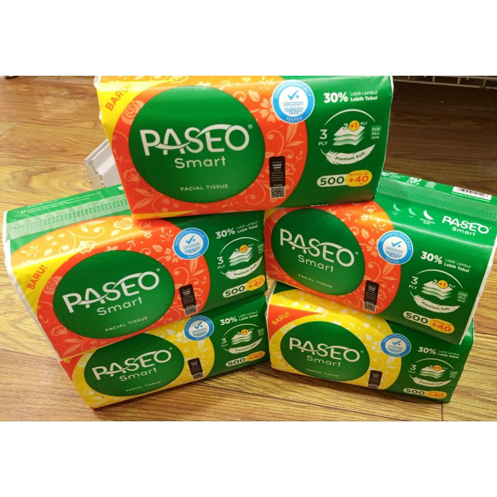 Jual TISU PASEO SMART isi 500 + Extra isi 40 3PLAY Premium Soft ( 5PCS ...