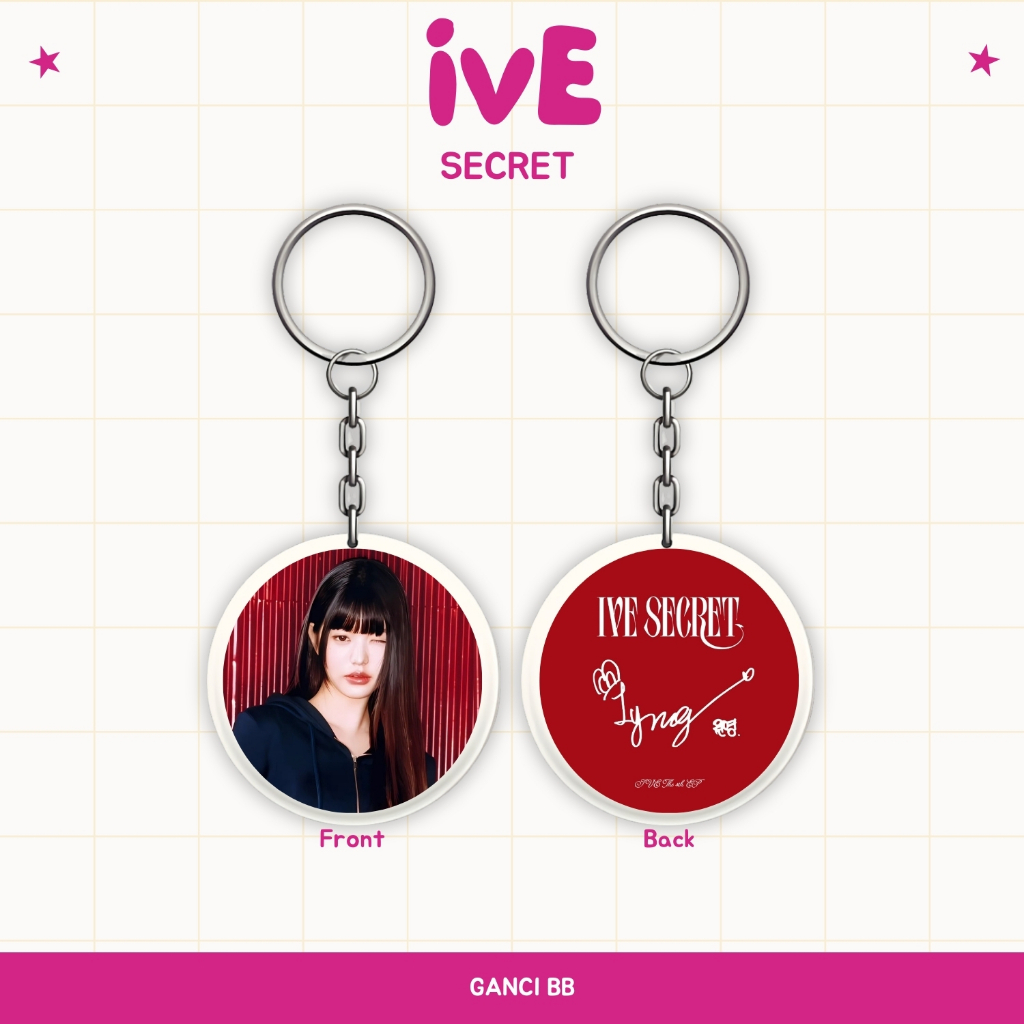 Jual KEYCHAIN IVE SECRET GANCI BOLAK BALIK GANTUNGAN KUNCI KPOP ...