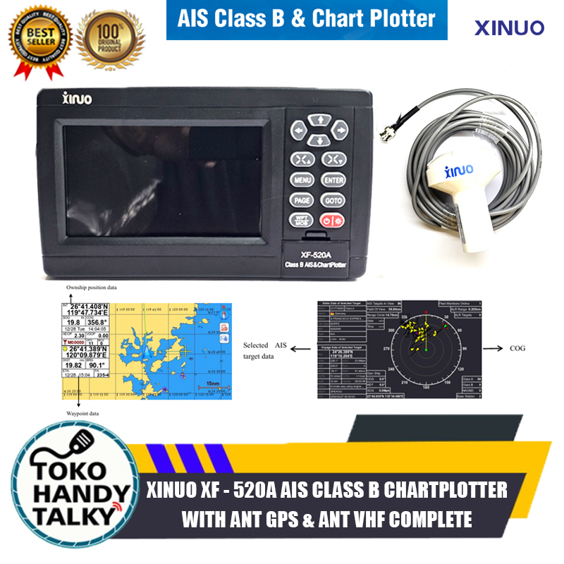 Jual Xinuo GPS AIS XF 520A Class B Gps Chartplotter With Antena GPS VHF ...
