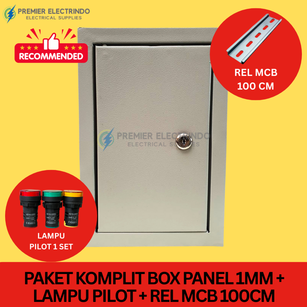 Jual PAKET BOX PANEL INDOOR 1MM + LAMPU PILOT (MERAH KUNING HIJAU ...