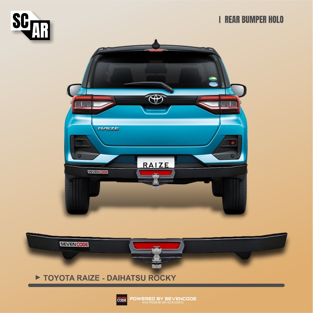 Jual REAR BUMPER GUARD TOWING HOLO SEVENCODE - TOYOTA RAIZE - DAIHATSU ...