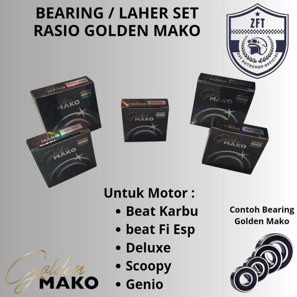 Jual Laher Bearing Rasio Set Golden Mako Motor Beat Karbu Beat Fi Esp ...
