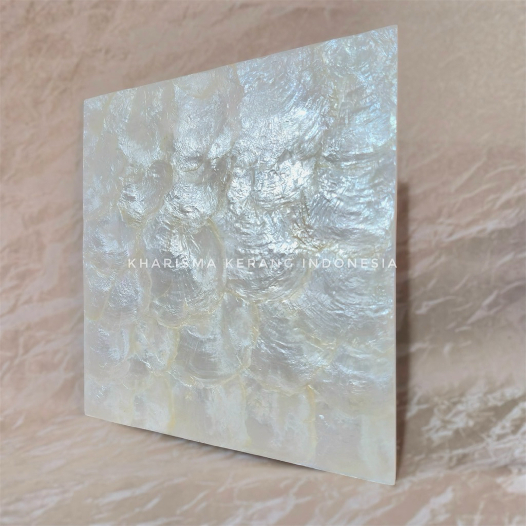 Jual White Laminated Capiz Shell SHeet Panel Kerang Capiz by Kharisma ...