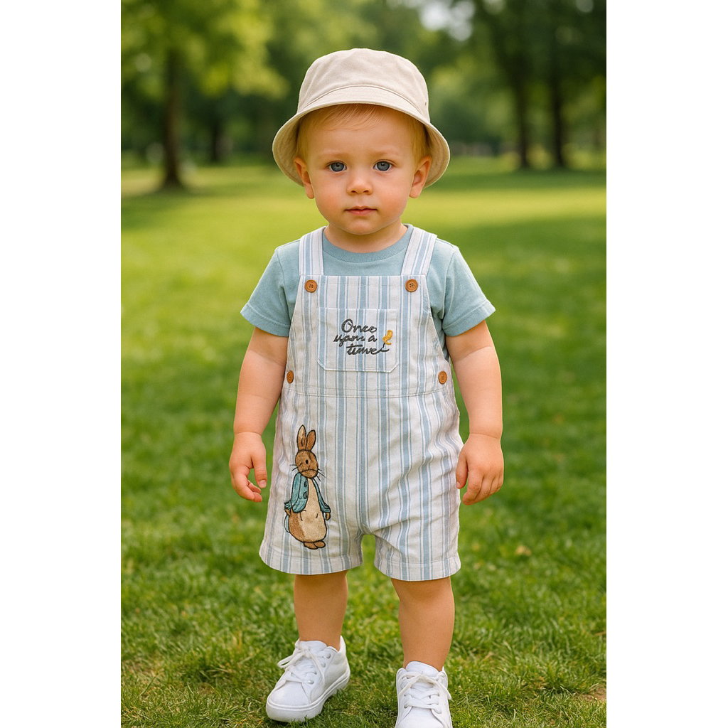 Jual Set Overall Petter Rabbit+ Topi | Shopee Indonesia