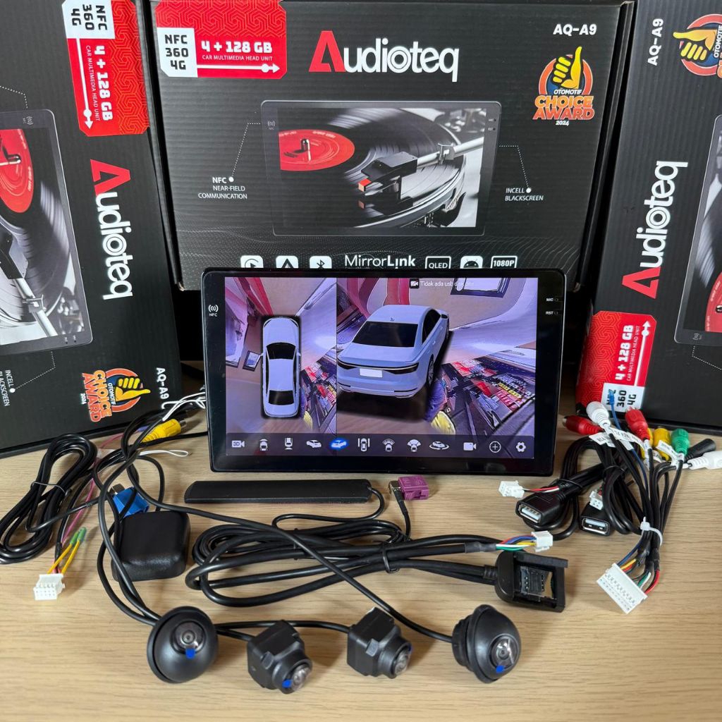 Jual Paket Head Unit Android 10 Inchi Audioteq Ram 4/128 Gb Sim Card ...