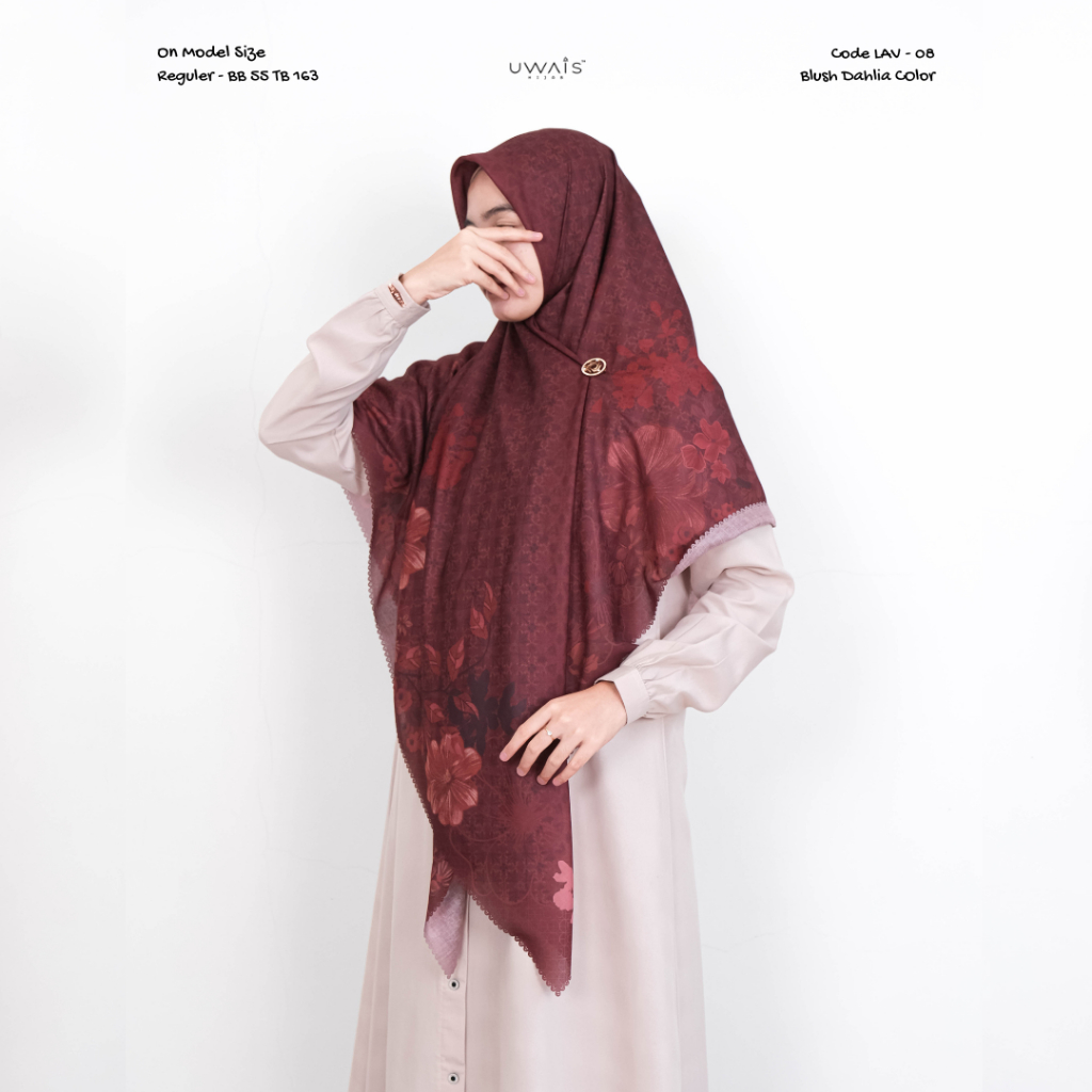 Uwais Laviora Scarf Series Original Kerudung Segi Empat Voal Ultrafine Lasercut Premium Hijab Motif