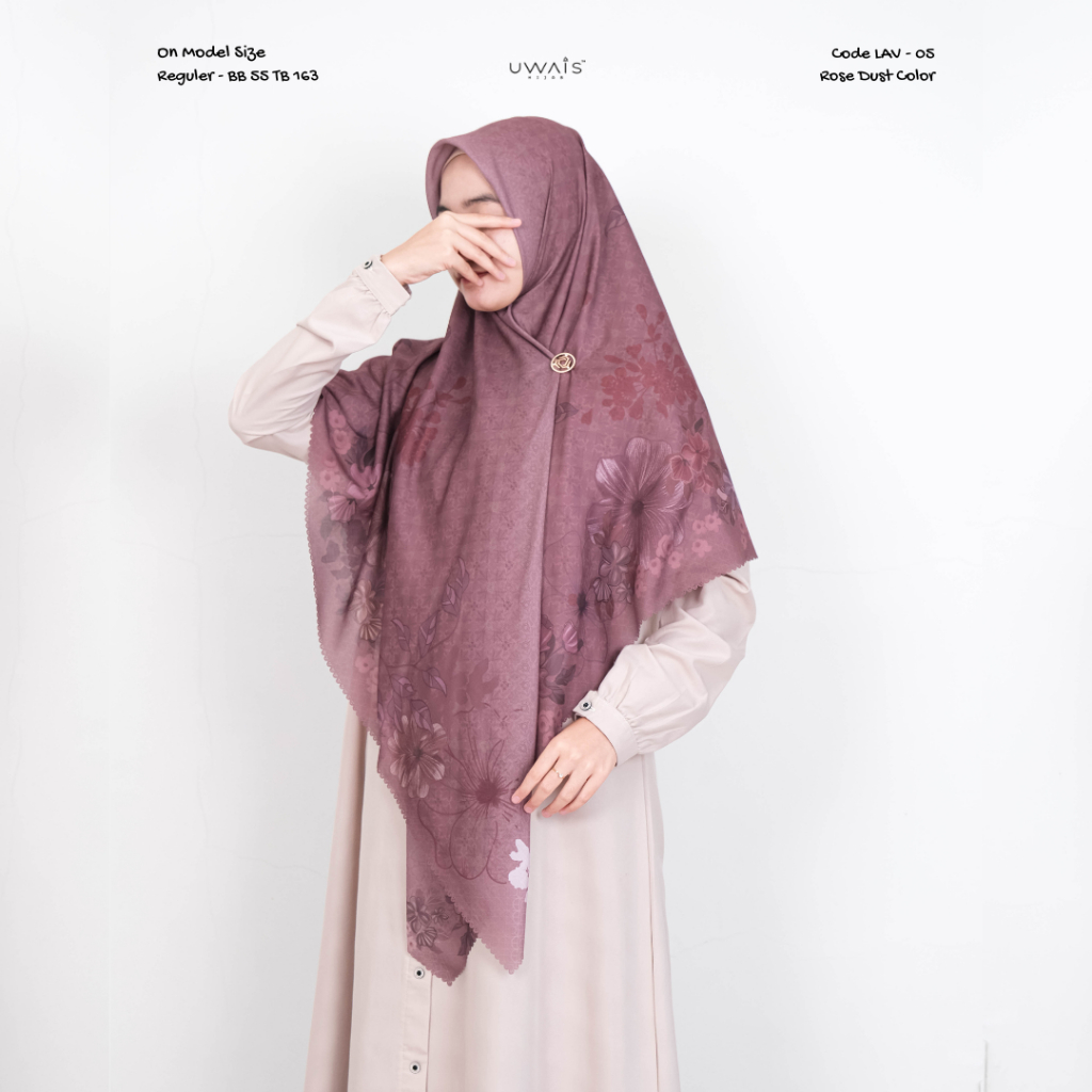 Uwais Laviora Scarf Series Original Kerudung Segi Empat Voal Ultrafine Lasercut Premium Hijab Motif