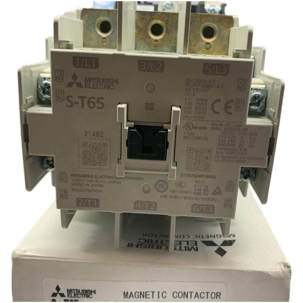 Jual KONTACTOR 3P MERK MITSUBISHI TYPE S-T65 VOLT 200-240V a.c 50/60Hz ...