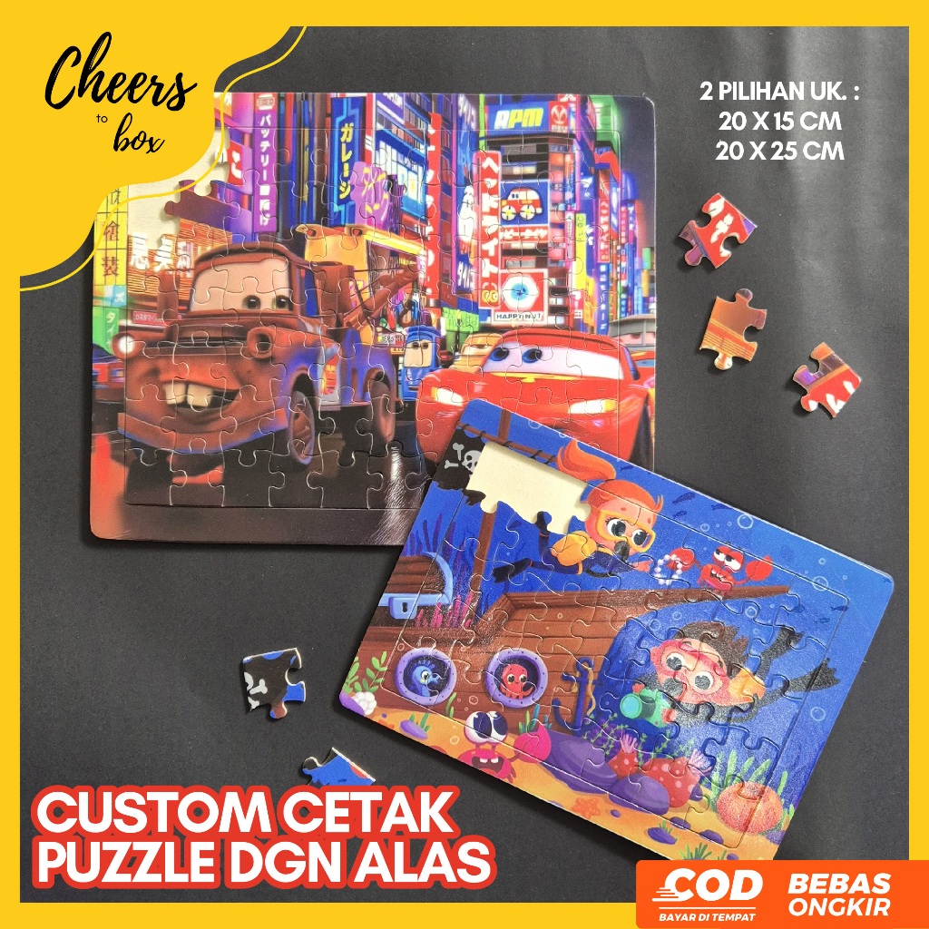 Jual CUSTOM CETAK PUZZLE DENGAN ALAS / Cetak Mainan Edukasi Anak dengan ...