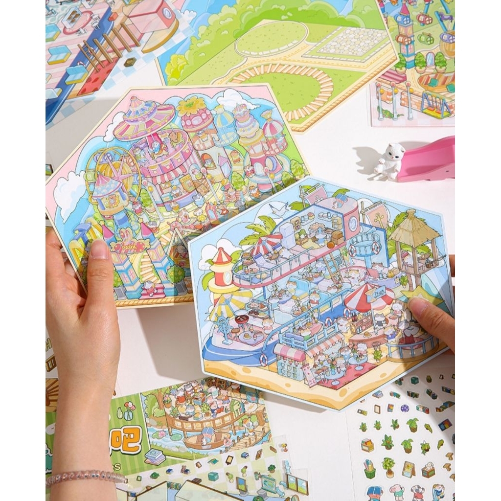 Jual (PQ018) Sticker Besar Viral Decorative 3D Room / Cute DIY ...