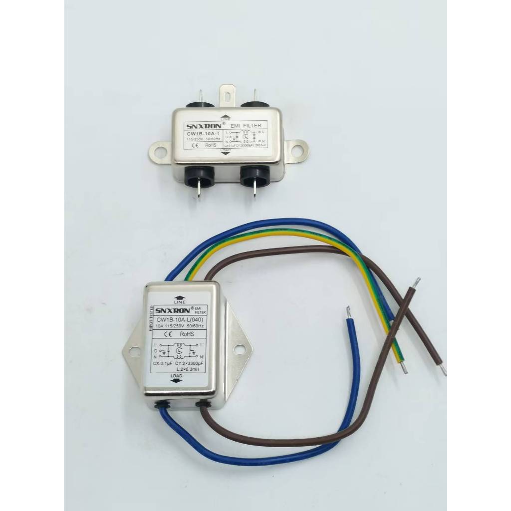 Filtre EMI Monophasé CW1B-10A-L – 125/250V 10A – Suppression Interférences Impulsions – Pour Appareils Numériques & Médicaux