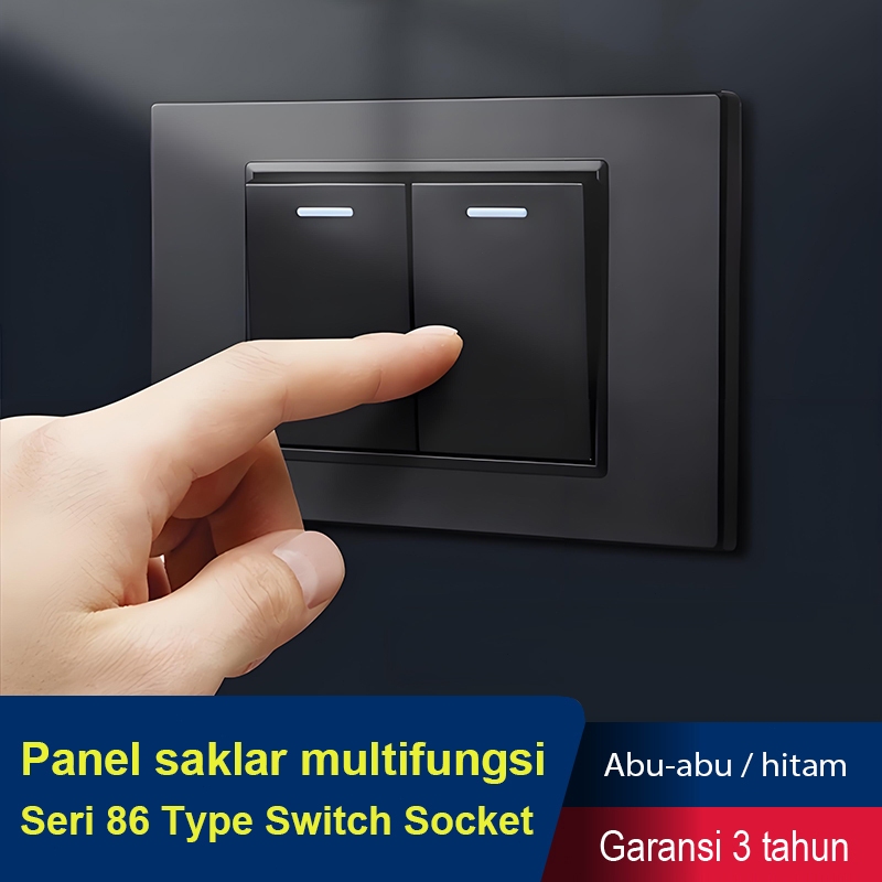 Jual 118 Sakelar Hitam Canggih-Stop kontak/kolom USB/saklar multi ...