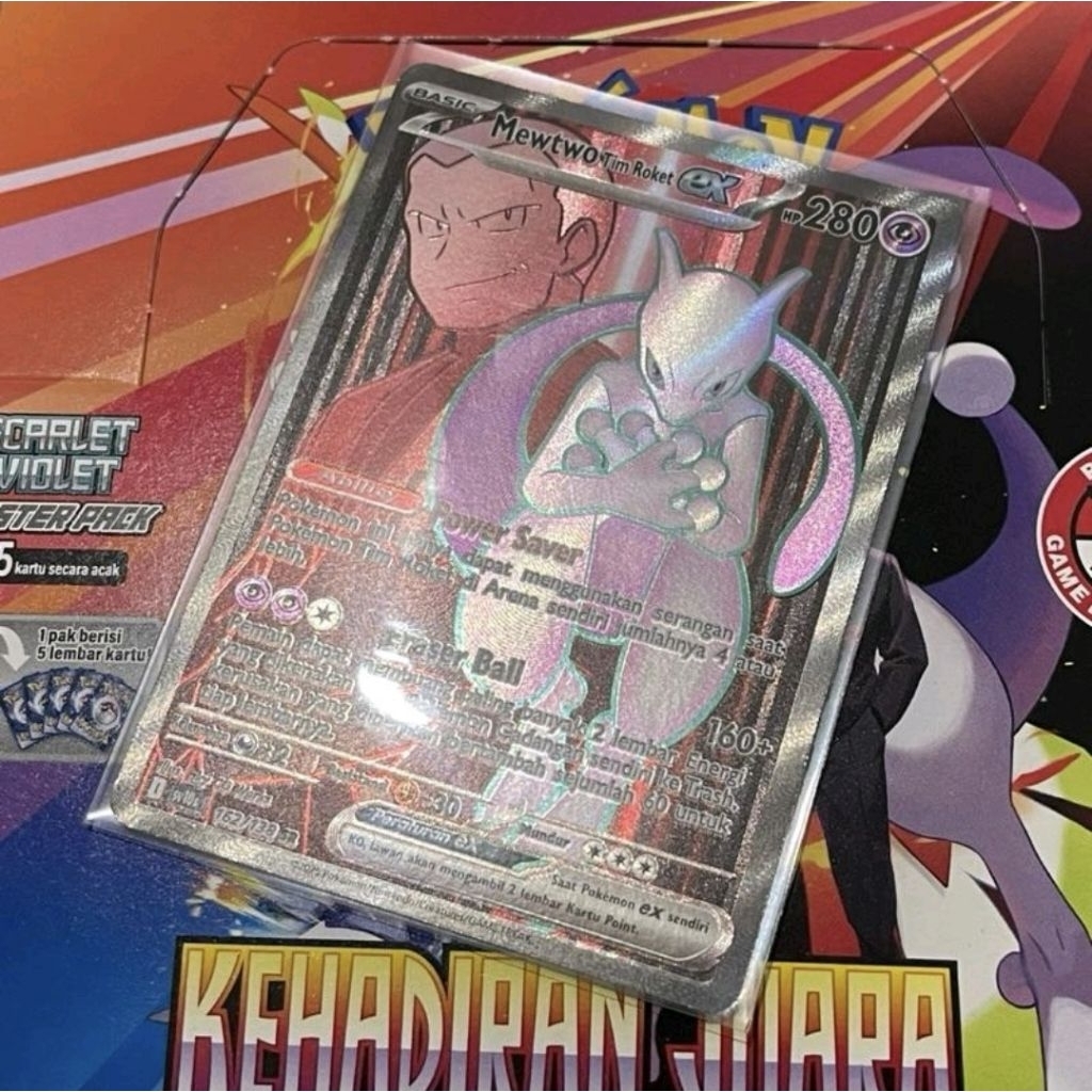 Jual Mewtwo Tim Roket EX SR 162/138 sv10s Kehadiran Juara Pokemon TCG ...