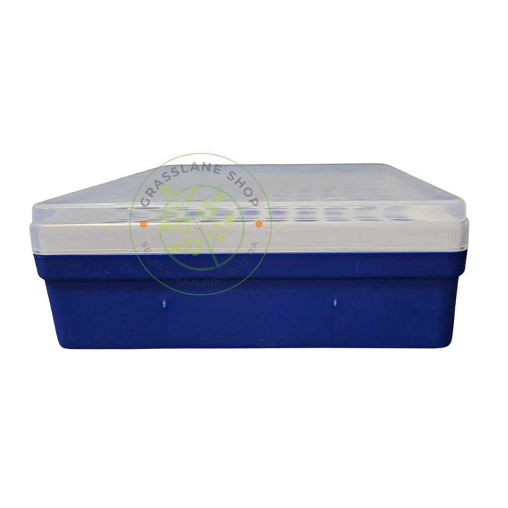 Jual Kotak Simpan Microcentrifuge Tube Biru 1.5 ml Box Rack Microtube 1 ...