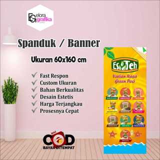 Jual Spanduk Banner Ukuran 60x160 Cm Varian Rasa Es Teh Poci Free ...