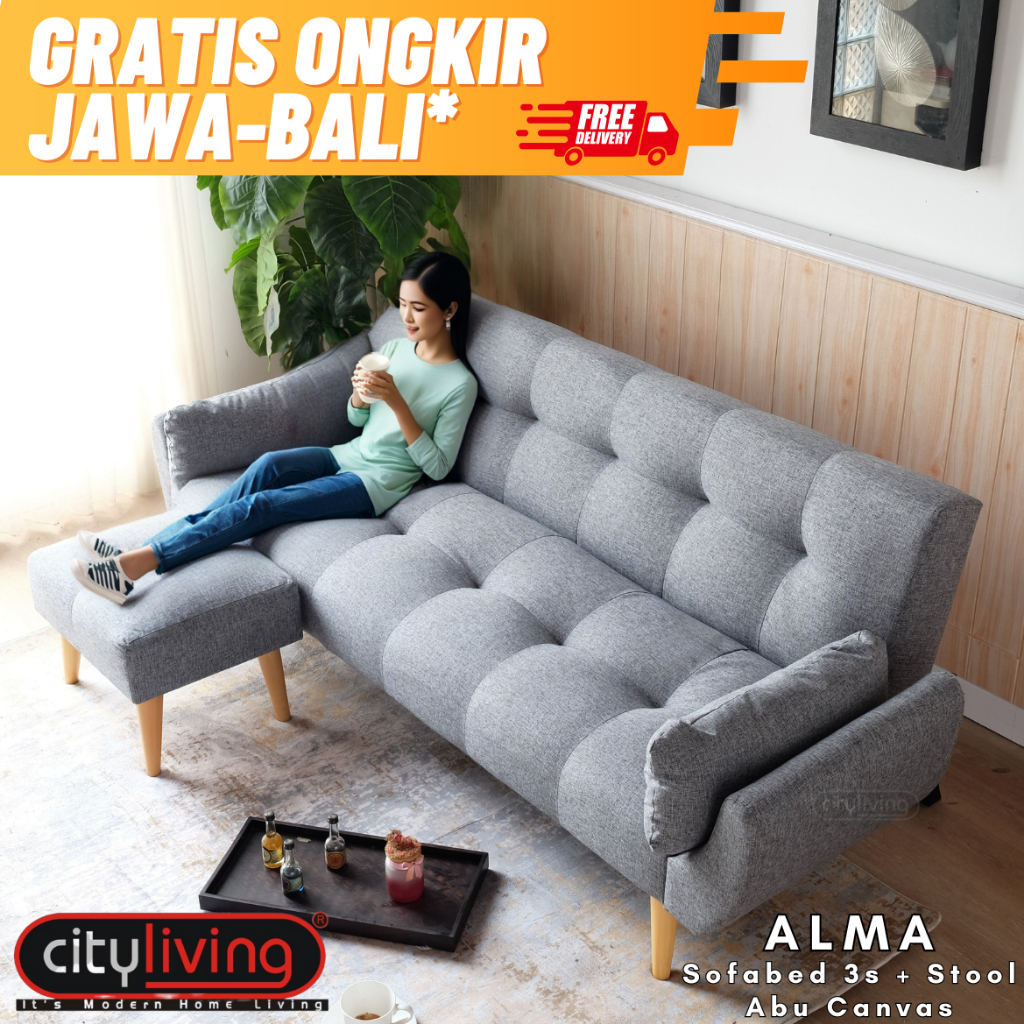 Jual City Living Alma Sofabed 3 Dudukan Free Ongkir Jawa Bali Sofabed