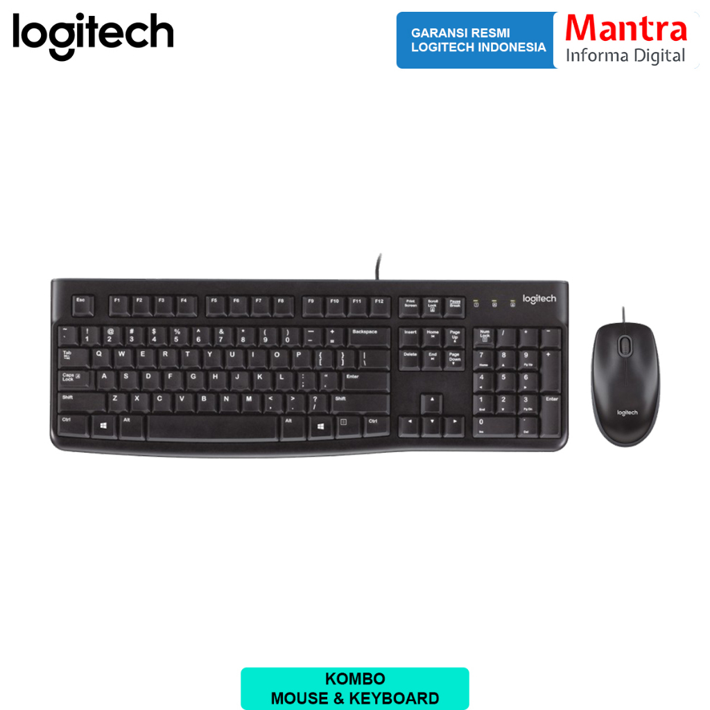 Jual Logitech MK120 Keyboard + Mouse Combo / Logitech MK120 | Shopee ...