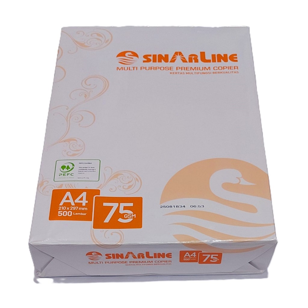 Jual Kertas HVS Tjiwi SinarLine A4 75 gr 75 gsm 75gsm 75gram Sinar Line ...