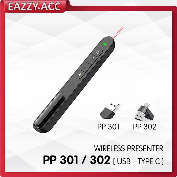 Jual Wireless Presenter Laser Pointer 2.4G PP 301 USB / PP 302 Combo ...