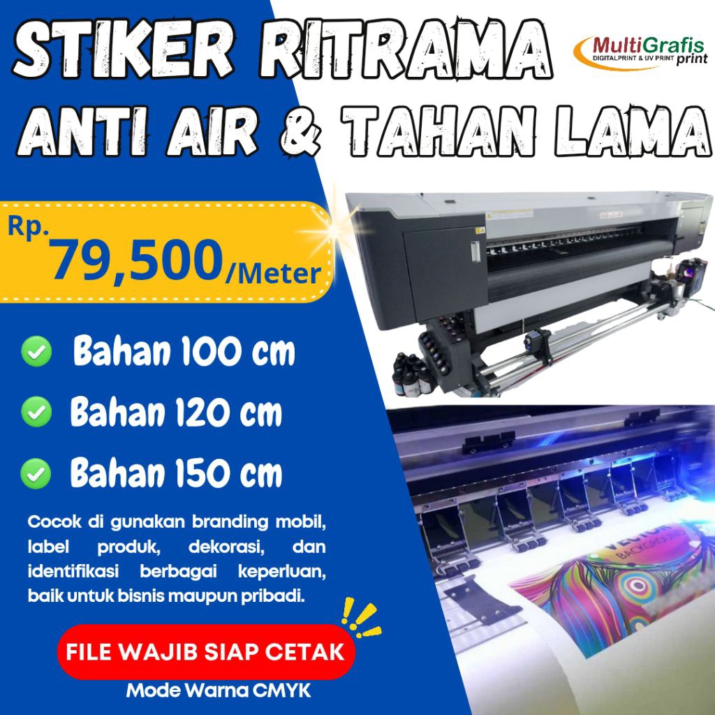 Jual Print Sticker Vynil Ritrama_ Cocok di Tempel di Kaca, Mobil, Lebel ...