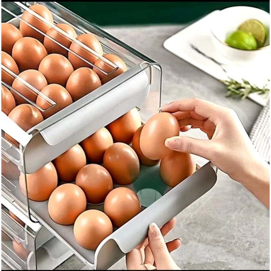 Jual Rak penyimpanan telur Meta 2 tingkat ( Egg Rack ) | Shopee Indonesia